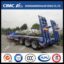 Top Quality Cimc Huajun 3axle Lowbed Semi Trailer