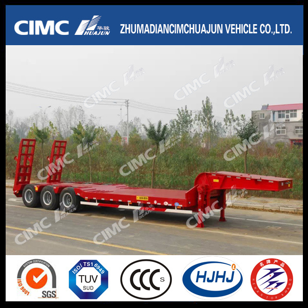 High Strenth Cimc Huajun 13m Lowbed Semi-Trailer 