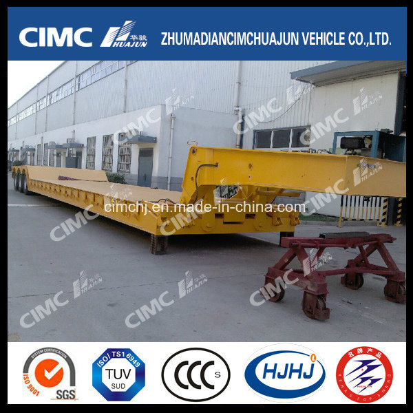 3 Axles Hydraulic Gooseneck Lowbed Semi Trailer for Carrying Ultra-Size Cargo 