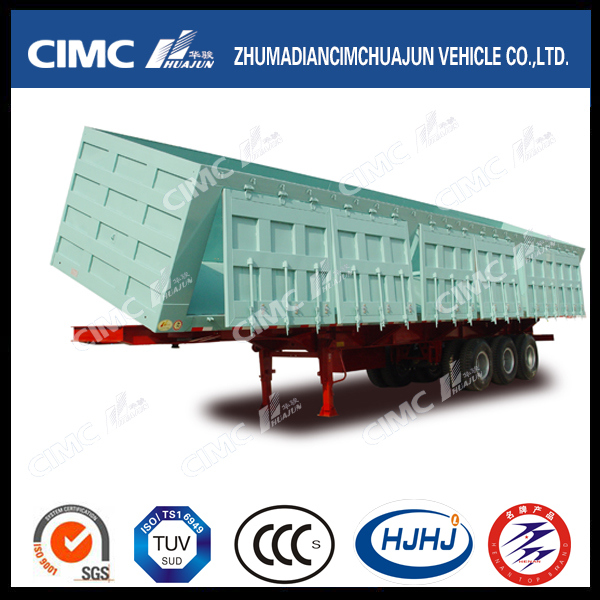 New Type Cimc Huajun 3-Door Side-Dumping Semi Trailer 