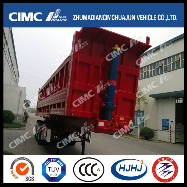 Cimc Huajun 3axle Tipping Trailer with Thickened Side Wall 