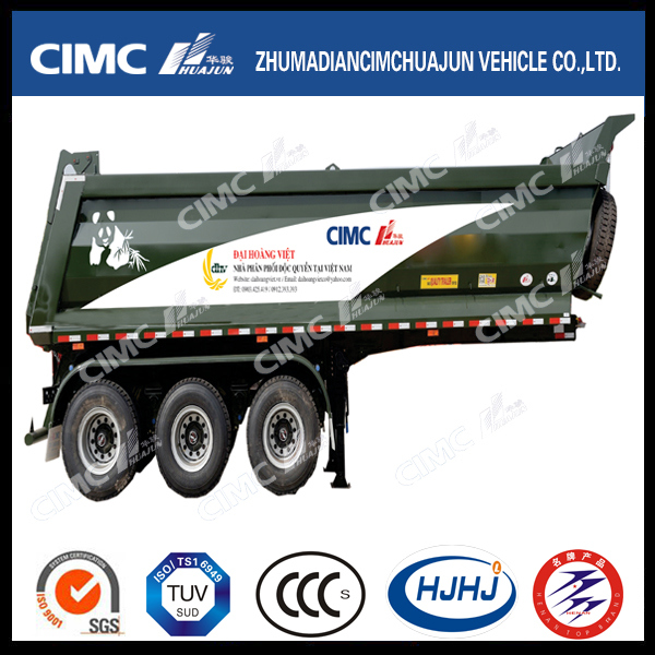 11000mm Cimc Huajun Rear-Tipping U-Type Semi Trailer 