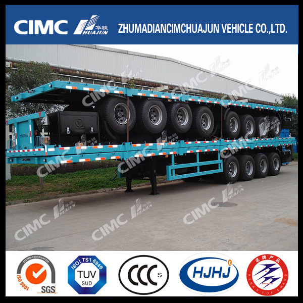 Hot Sales Cimc Huajun 45FT 4axle Flatbed Semi-Trailer 