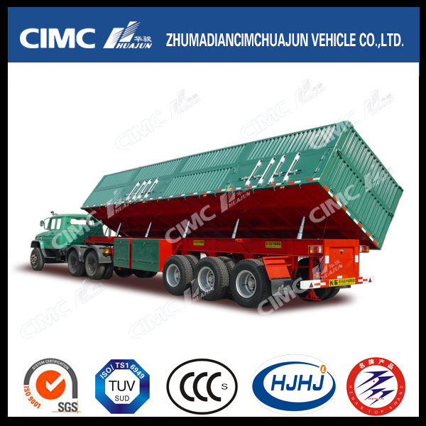 Cimc Huajun 3axle Right/Left-Side Dumping Semi-Trailer 