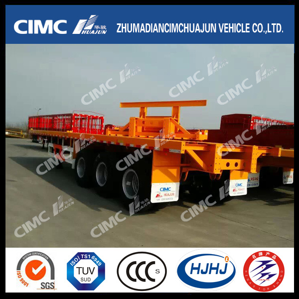 40FT 3axle Flatbed Trailer with Cutting-off Rear (easily reassemble/weld) 