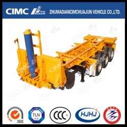 Cimc Huajun 20FT 2axle Rear-Tipping Skeleton Container Semi Trailer