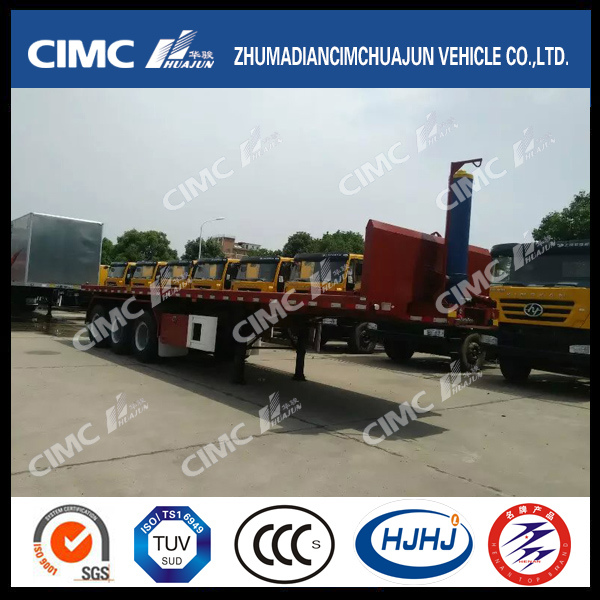 Cimc Huajun Rear-Tipping Skeleton Container Semi Traile 