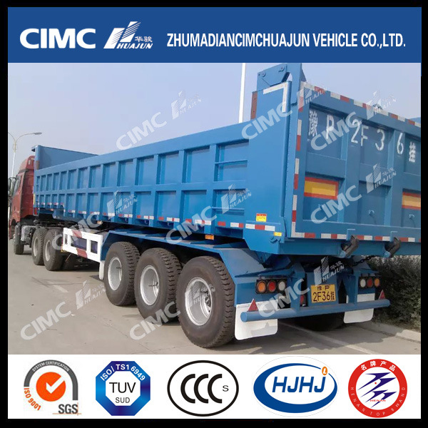 Cimc Huajun 3axle Strengthened Structure Dumping Trailer 