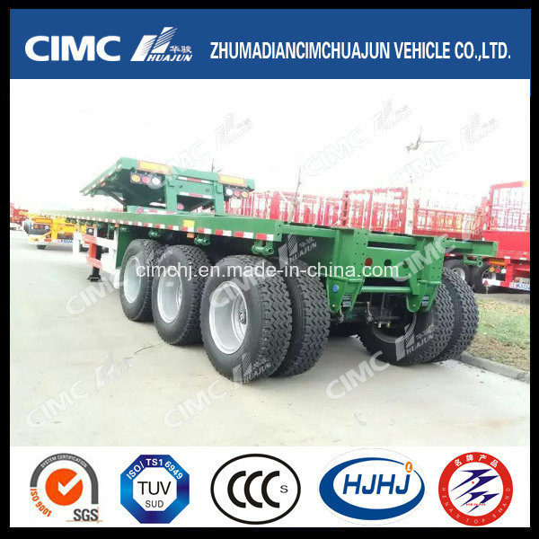 Exported (SKD FORM) Cimc Huajun 40FT Flatbed Semi Trailer (REAR CUTTING OFF) 