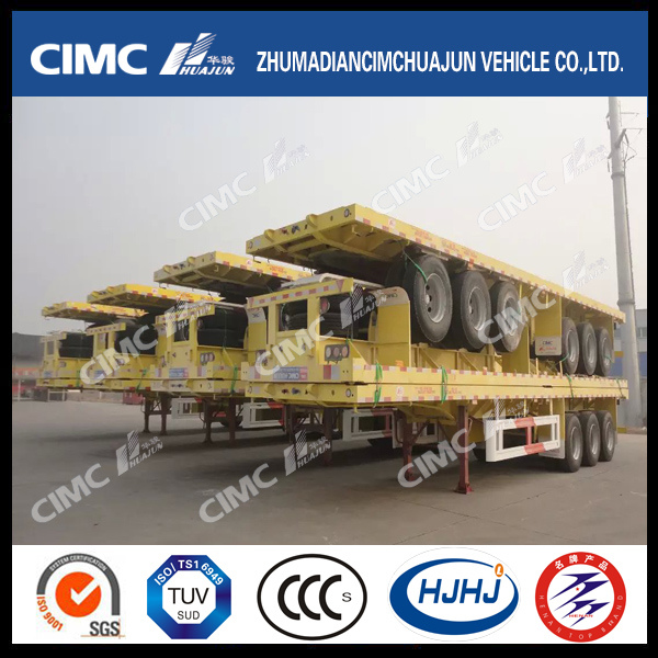 Cimc Huajun Strengthened-Beam 40FT 3axle Semi Trailer in Stack 