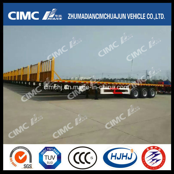 Cimc Huajun 45FT 3axle Flatbed Semi Trailer Exported in Bulk Quantity 