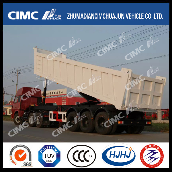 Cimc Huajun Rear-Tipping U-Type Semi Trailer 