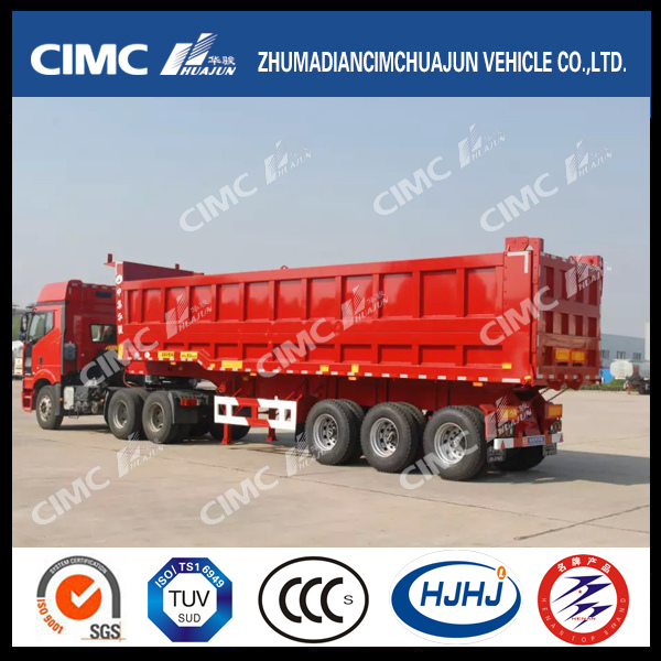 Cimc Huajun 3axle 12000mm Rear Dumping/Tipping Trailer 