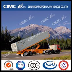 Cimc Huajun 40FT 3axle Rear-Tipping Flatbed Container Semi Trailer