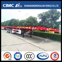 Hot Sale Overseas 40FT 3axle Flatbed Semi Trailer (80tons payload)