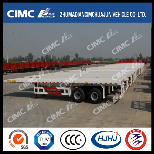 40FT 2axle Strengthened-Beam Flatbed Trailer Exported 