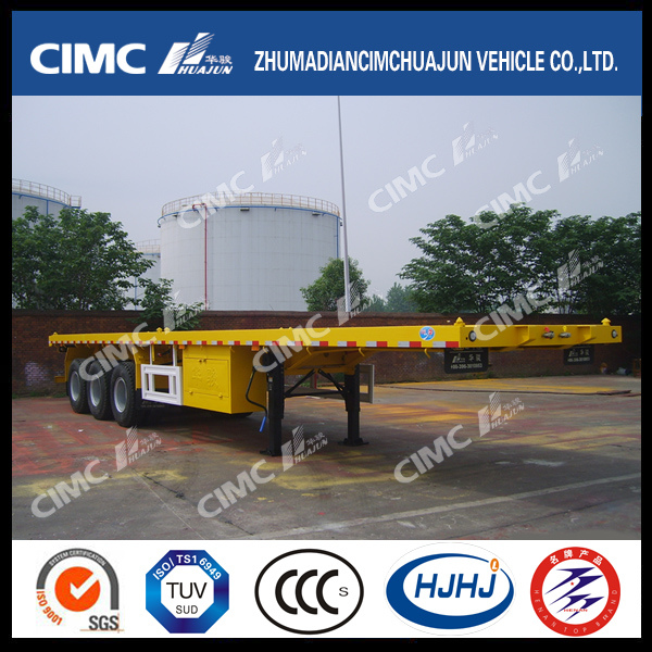 3axle 40FT Flatbed Semi Trailer with High Tensile Steel 