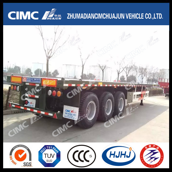 40FT 3axle Flatbed Trailer with 8/12 Twist Locks 