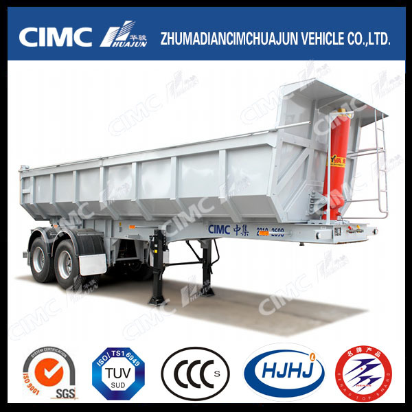 2axle Cimc Huajun New Design U-Type Dumping Semi Trailer 