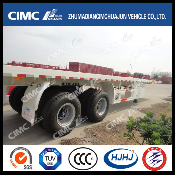 Cimc Huajun 40FT 2axle Flatbed Semi Trailer (EXPORTED) 