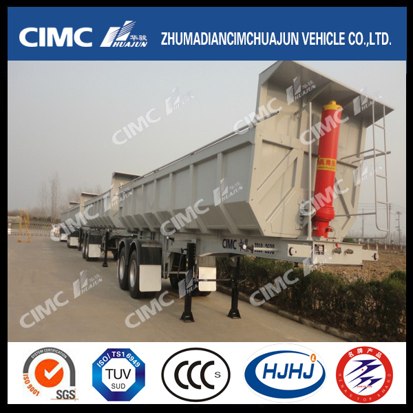 High Quality 2 Axle Tipping Trailer with Hyva Cylinder 