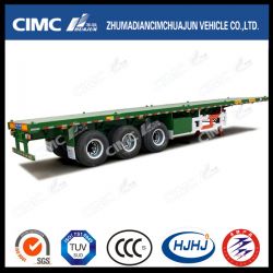 40FT 3axle Flatbed Carrying Container Semi Trailer