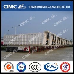 Cimc Huajun Rear-Tipping U-Type Semi Trailer with Tjree Line