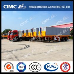 Cimc Huajun Flatbed Container Tipping Semi Trailer Exported