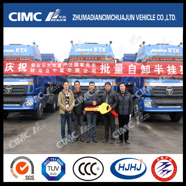 Cimc Huajun Tipping/Dumping Semi Trailer Delivered to Customer 