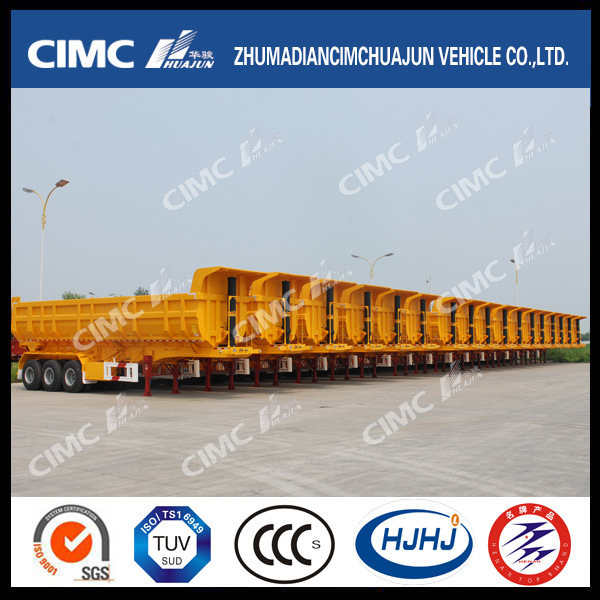 Cimc Huajun 3axle U-Box Tipping/Dumping Semi Trailer 