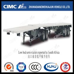 Cimc Huajun Flatbed Container Train Trailer