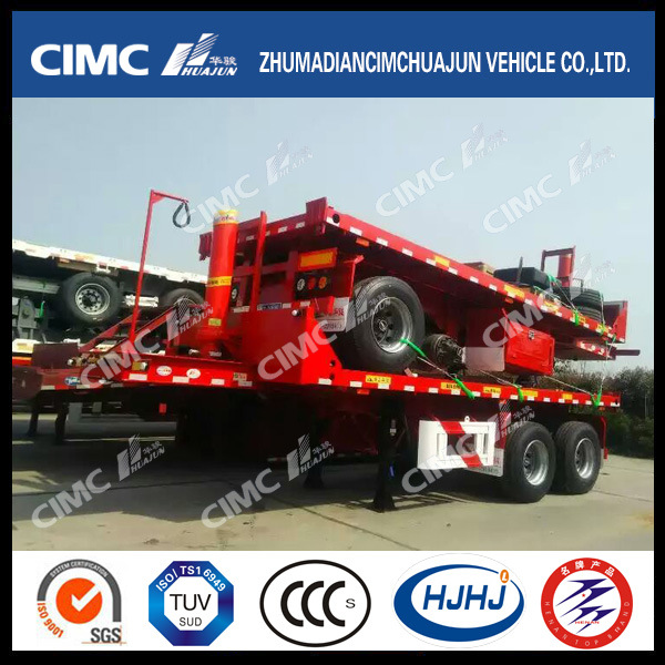 Cimc Huajun 20FT Rear-Tipping Flatbed Semi Trailer 