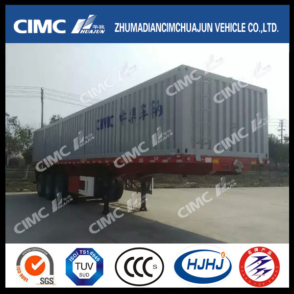 Cimc Huajun 40FT 3axle Flatbed Container Semi Trailer 