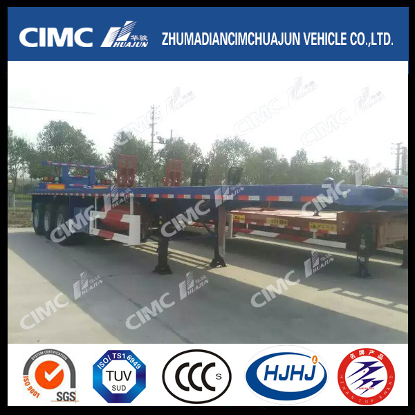 Cimc Huajun 3axle Flatbed Semi Trailer (SEMI-KNOCKED DOWN FORM) 