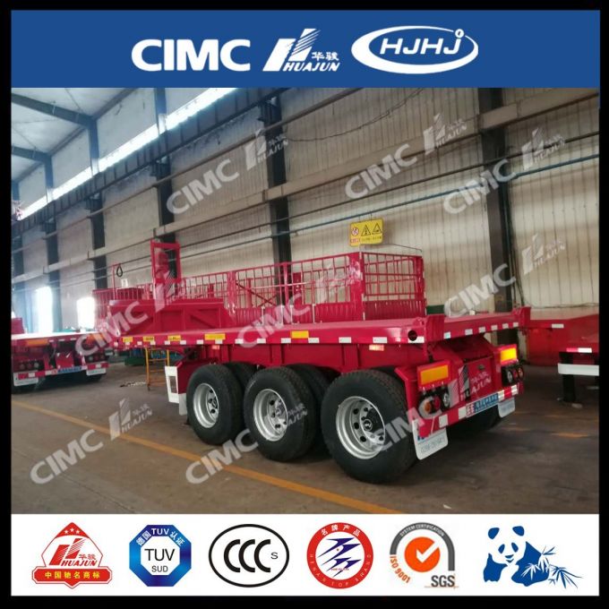 Cimc 20FT 8.5m 3axle Frontlifting/Tipping Flatbed Container Semi Trailer 