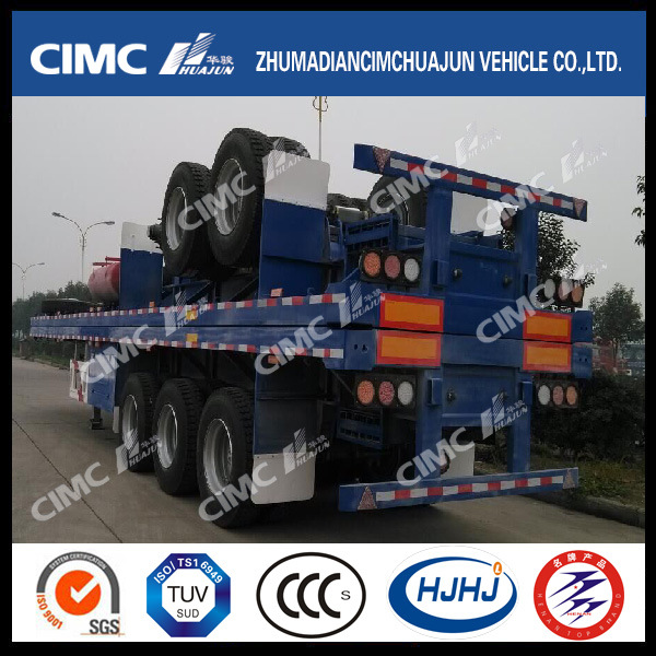 3axle Container Flatbed Trailer with Cimc Huajun Brand (2/3UNITS AS 1SET) 