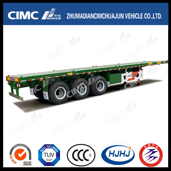 40FT Tri-Axle Flatbed Semi-Trailer Container& Cargo Trailer 