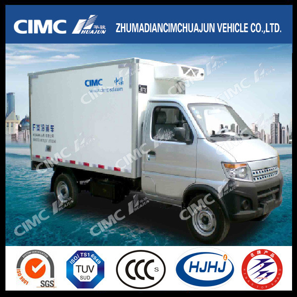 High Quality Cimc Huajun 4*2 Refrigerated Mini Vehicle 