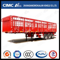 Cimc Huajun 3axle Cargo/Stake Semi Trailer with Long Locks