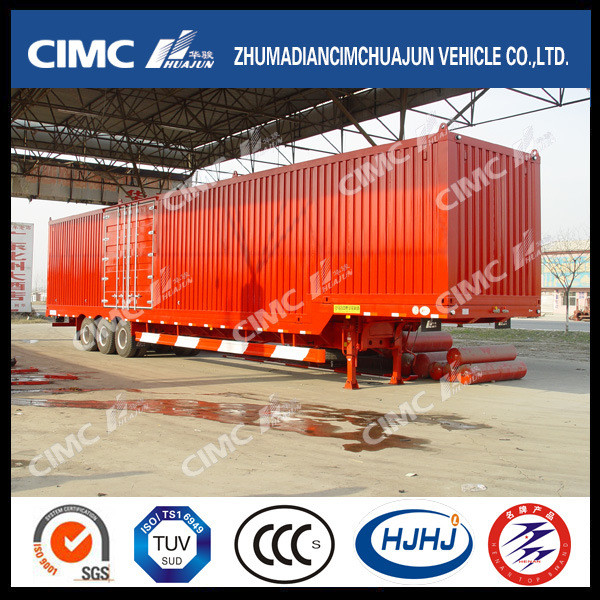 Cimc Huajun Heavy Duty 3axle Van/Box Semi-Trailer 