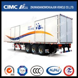 Cimc Huajun 3axle Van/Box Trailer with Inside Locks