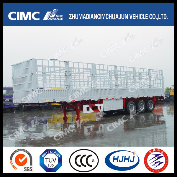 Cimc Huajun High Quality Double-Stake Cargo Semi-Trailer 