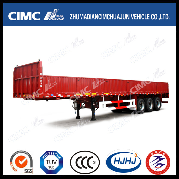 Cimc Huajun 3axle Fence Sem Trailer with 800mm Side Wall 