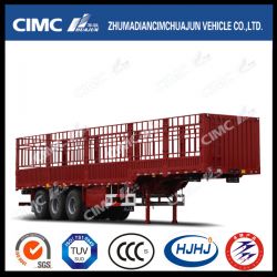 Cimc Huajun Heavy Duty Type Stake/Cargo Semi Trailer (payload 70T)