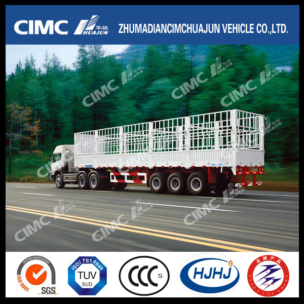 High Duty 13000mm 3axle Double-Stake Cargo Semi Trailer 