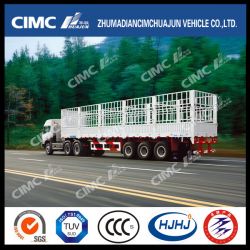 High Duty 13000mm 3axle Double-Stake Cargo Semi Trailer