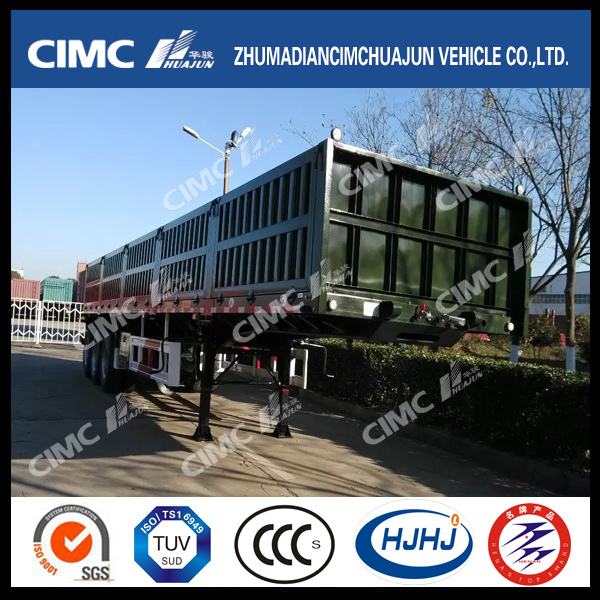 Cimc Huajun 1200mm Side Wall 3axle Cargo/Fence Semi Trailer 