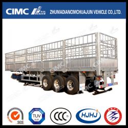 Cimc Huajn Lightweight 3 Axles Aluminium Alloy Cargo Stake Semi-Trailer