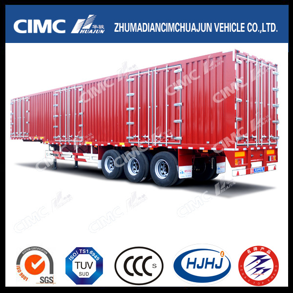 Cimc Huajun 3axle Van/Box Semi Trailer 