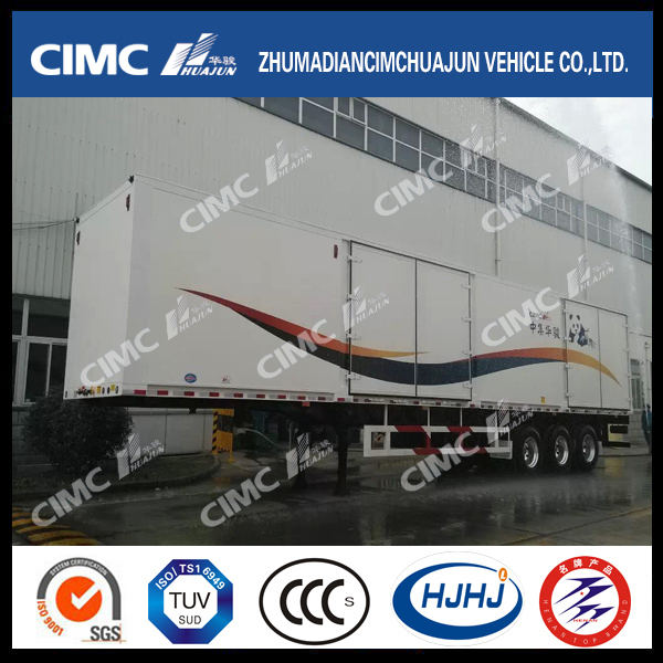 3axle Van Semi Trailer with Waterproof Cover 